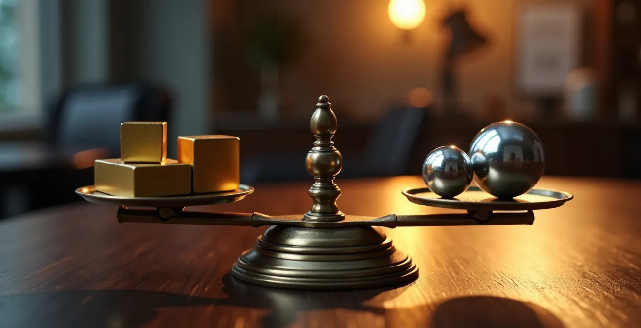 Bilancia con documenti finanziari che rappresenta il confronto tra fido e anticipo fatture