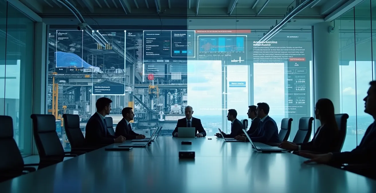 Dashboard aziendale con KPI dell'Indice di Rigidità Strutturale